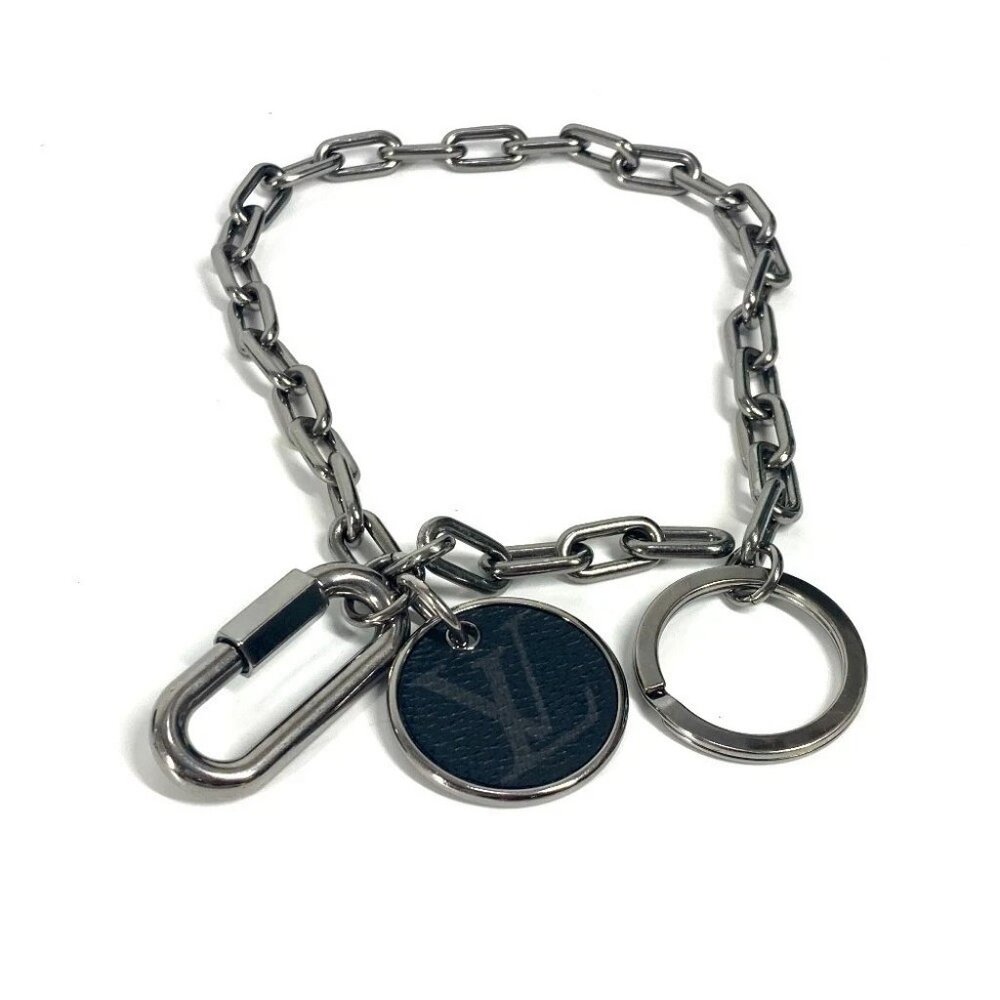 LOUIS VUITTON M68862 MonogramEclipse Key Chain Key Holder Bag Charm